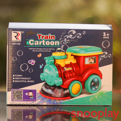 Train Cartoon With Bubble, Light and Sound | Assorted Colors