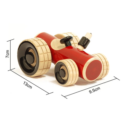 Trako Tractor Red - Wooden Tractor Push Toy