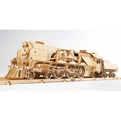 V-Express Steam Train with Tenders 3D Assembling Kit - 538 Pieces