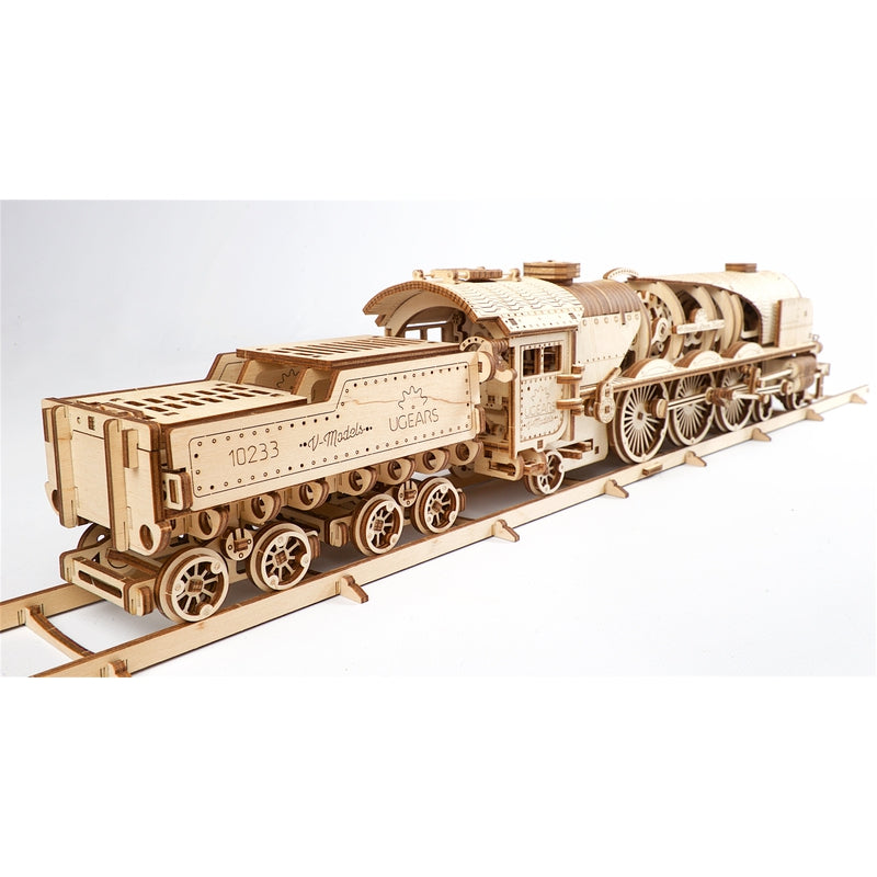 V-Express Steam Train with Tenders 3D Assembling Kit - 538 Pieces