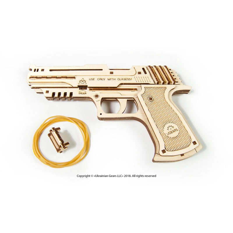 Wolf-01 Handgun 3D Assembling Kit - 62 Pieces