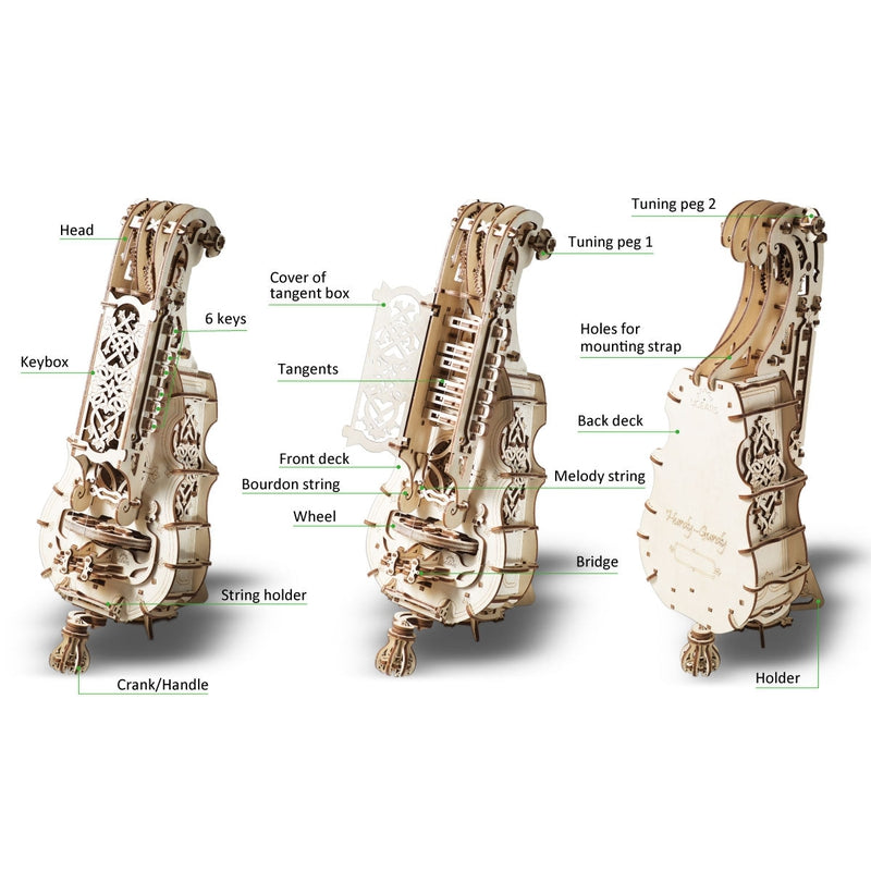 Hurdy-Gurdy Model Assembling Kit (292 pieces)