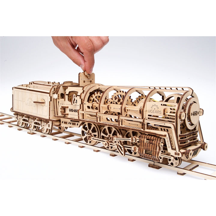 Locomotive with Tender 3D Assembling Kit - 443 Pieces