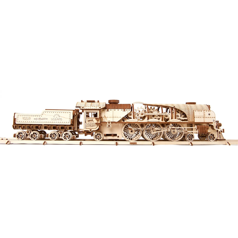 V-Express Steam Train with Tenders 3D Assembling Kit - 538 Pieces