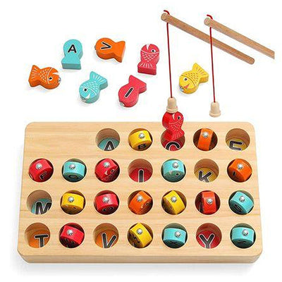 Magnetic Alphabet Letter Wooden Fishing Game