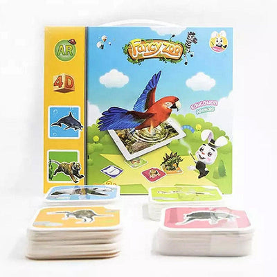 Educational Animal Flash Card Game 4D Augmented Reality Learning Toy (68 Cards)