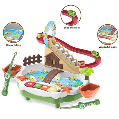 Happy Fishing - Stair Climbing Fishing & Penguin Race Track Set