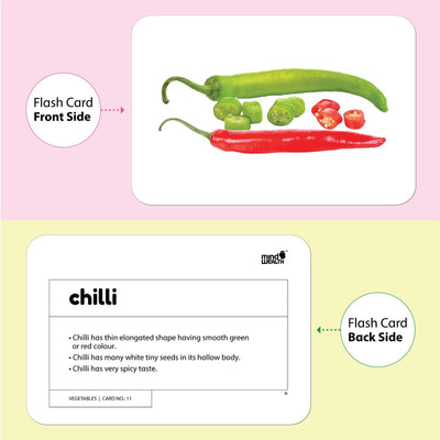 Vegetables Education Flash Card for Kids
