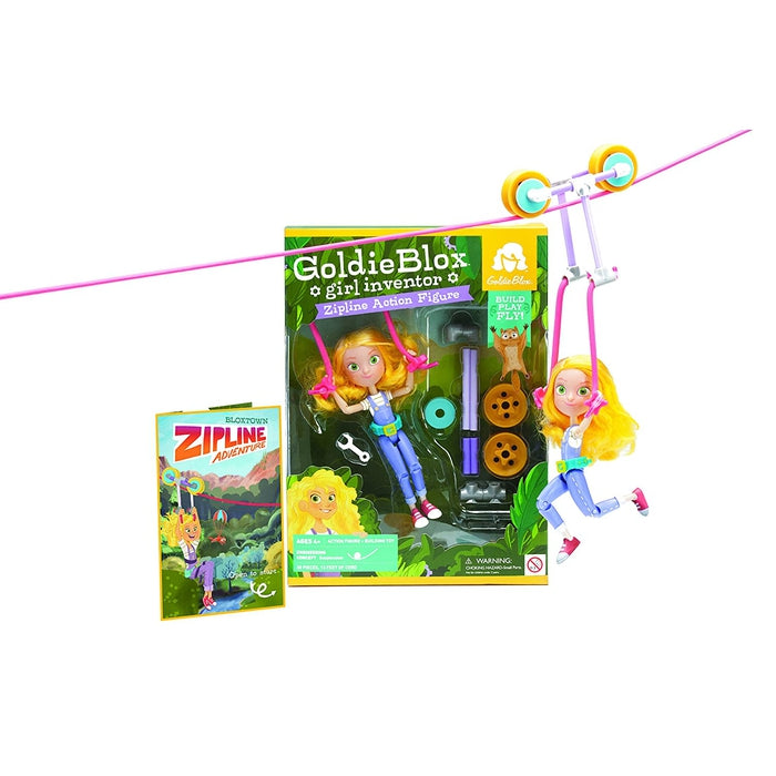 Girl Inventor Zipline Action Figure For Children