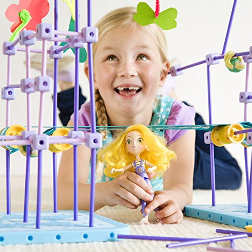 Girl Inventor Zipline Action Figure For Children