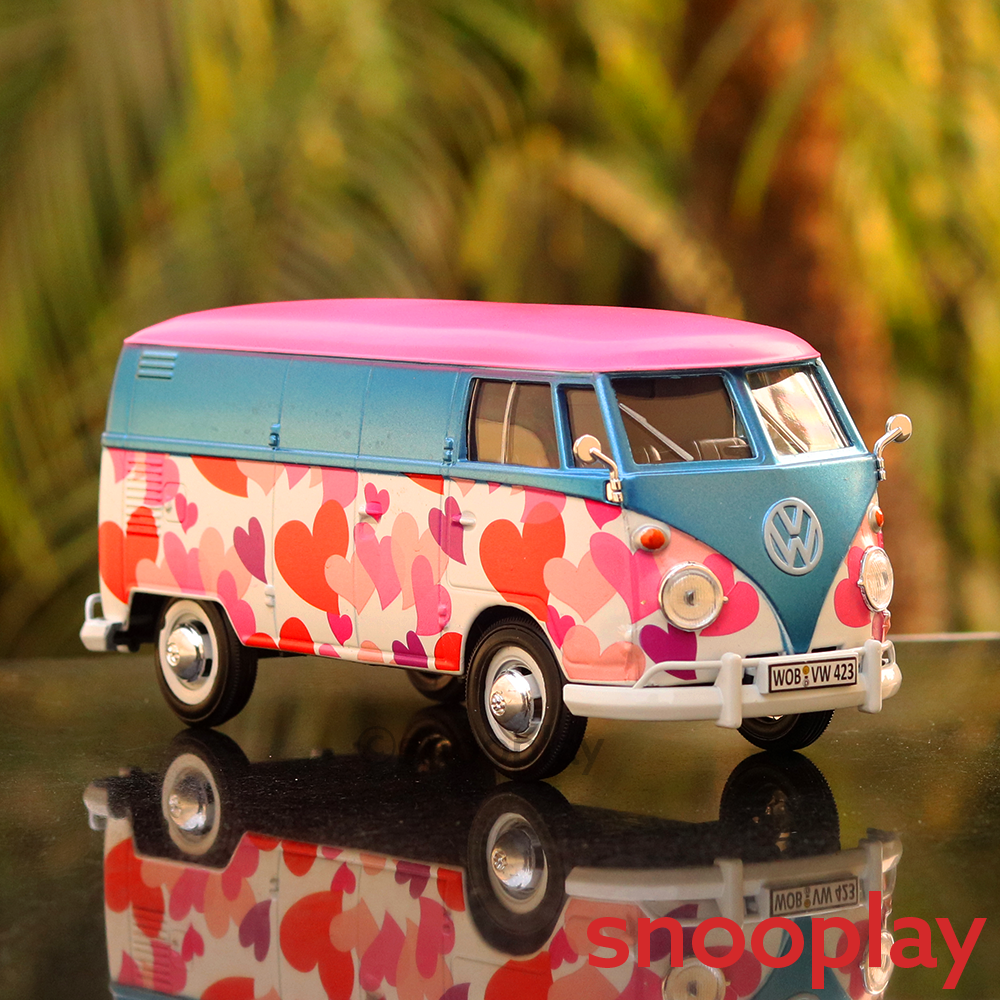 Licensed Volkswagen Delivery Van Scale Model With Heart Shape Design