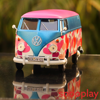 Licensed Volkswagen Delivery Van Scale Model With Heart Shape Design