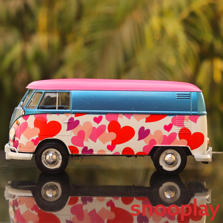 Licensed Volkswagen Delivery Van Scale Model With Heart Shape Design