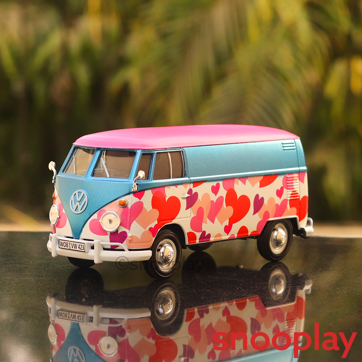 Licensed Volkswagen Delivery Van Scale Model With Heart Shape Design