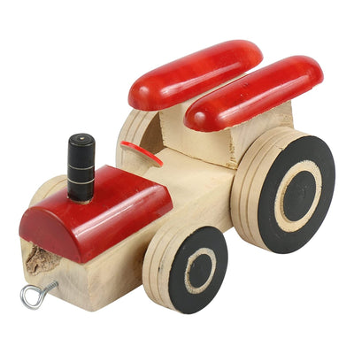 Pull Along Toy Wooden - Aero plane & Tractor Engine