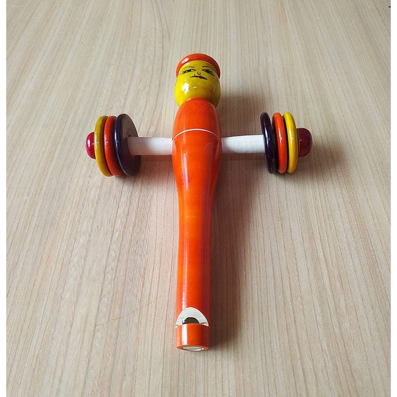 Wooden Baby Rattle Cum Whistle Toy for baby