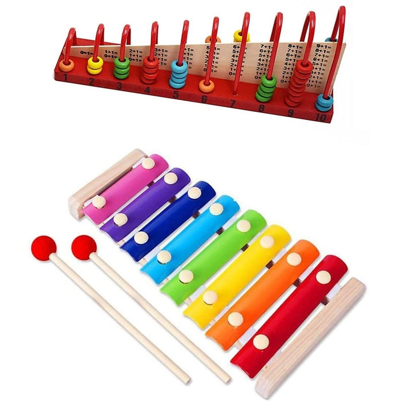 Wooden Calculation Shelf + Xylophone Musical Toy