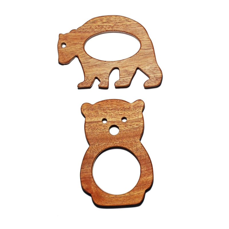 Ice the Bear Eddy Teddy - Wooden Teether