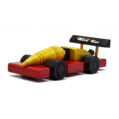 Wooden Formula Racing Car Pull Push