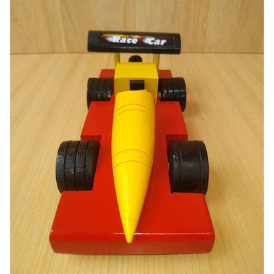 Wooden Formula Racing Car Pull Push