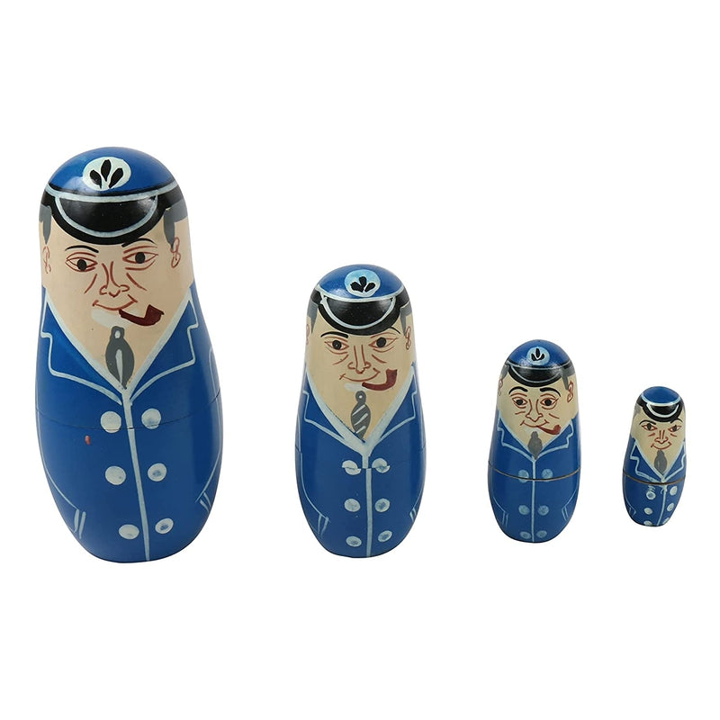 Wooden Russian Nesting Dolls  - Set of 4 pcs