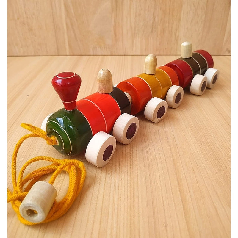 Pull Along Toy Wooden - Train