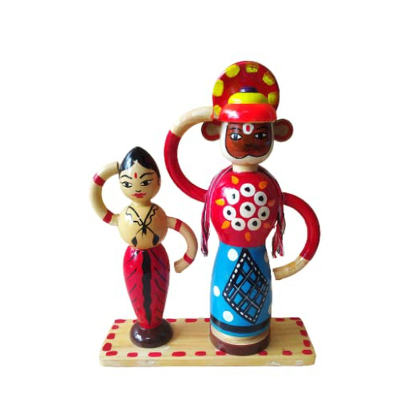 Wooden Indian Traditional Couple Toy