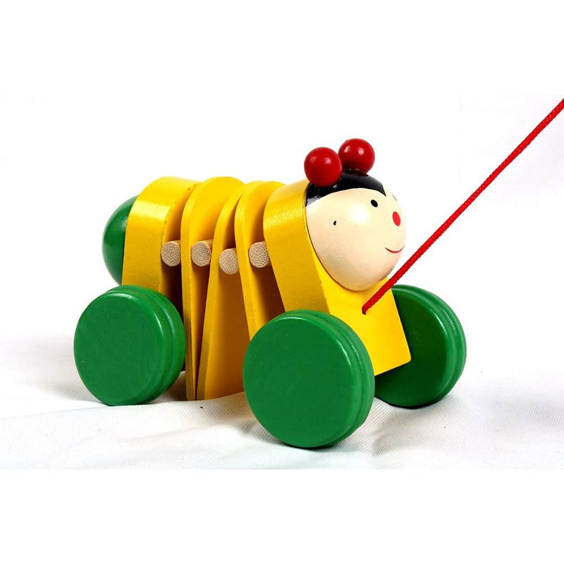 Pull Along Toy Wooden - Caterpillar