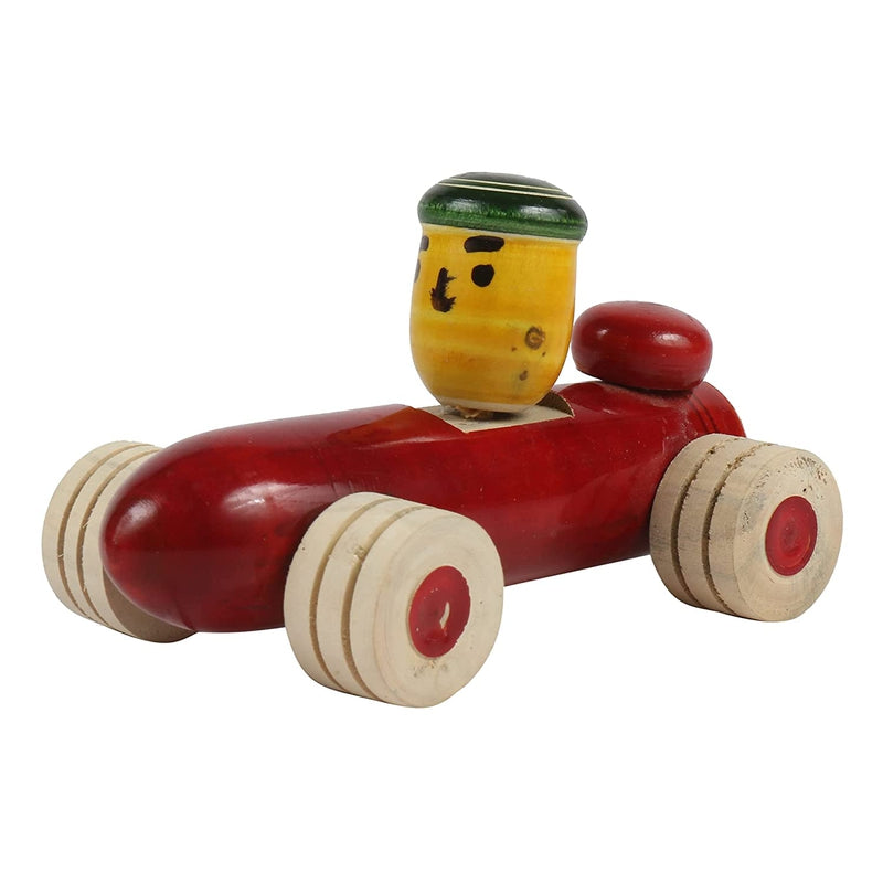 Pull Along Toy Wooden- Caterpillar & Race Car