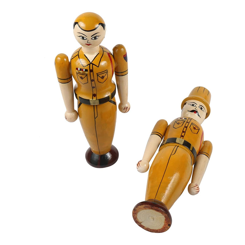 Wooden Police Couple Dolls for Kids- Set of 2 pcs