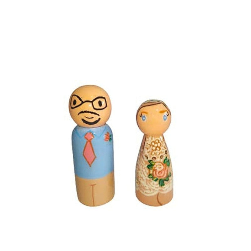 Wooden Peg Doll - Set of 2