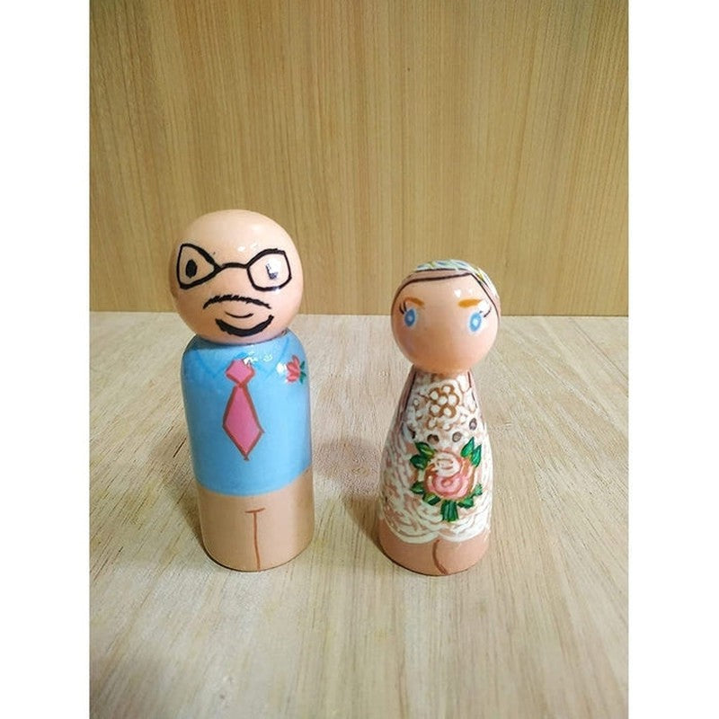 Wooden Peg Doll - Set of 2