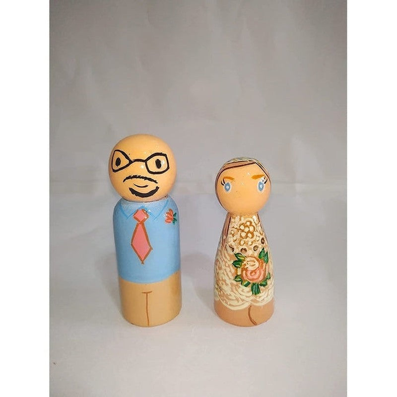 Wooden Peg Doll - Set of 2