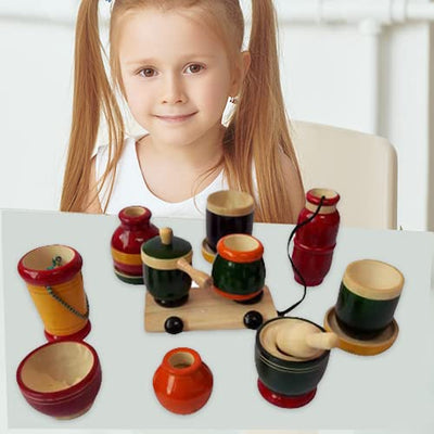 Traditional Wooden Kitchen Play Set -16 Pieces