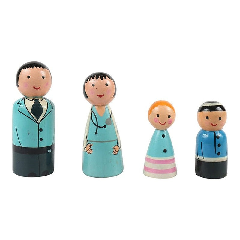 Wooden Peg Dolls  - Pack of 4 pcs