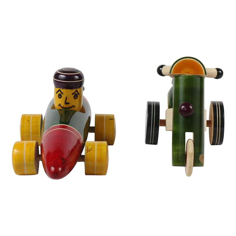 Push & Pull Toys Wooden - Scooter & Racing Car