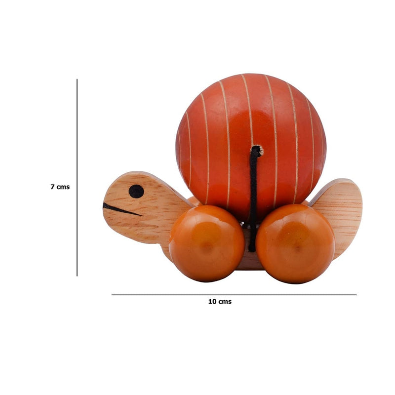 Walk-A-Long Pull Along Toy Wooden- Snail