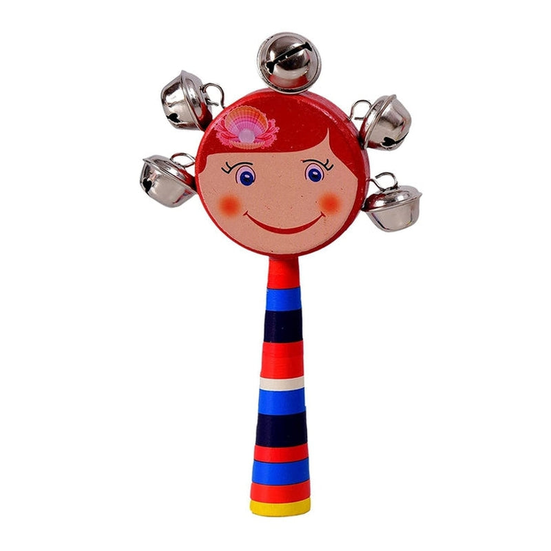 Wooden rattle toys for baby- set of 4 pcs - multicolor