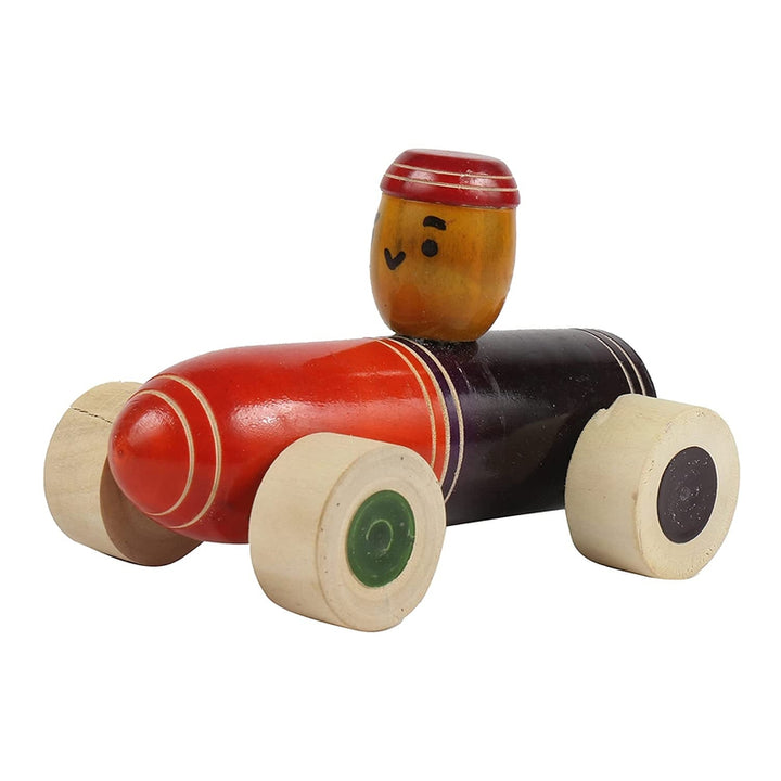 Set of 2 - Wooden Push & Pull Along Race Cars (1-3 Years)