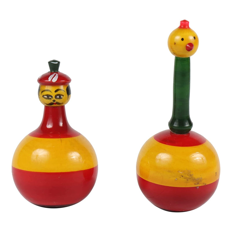 Wooden Roly Poly balancing dolls for Kids  - Set of 2 Pieces