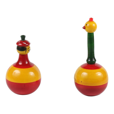 Wooden Roly Poly balancing dolls for Kids  - Set of 2 Pieces