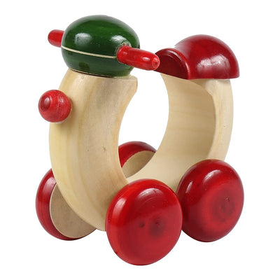 Wooden Push Pull toy- Snail and Scooter Vehicle