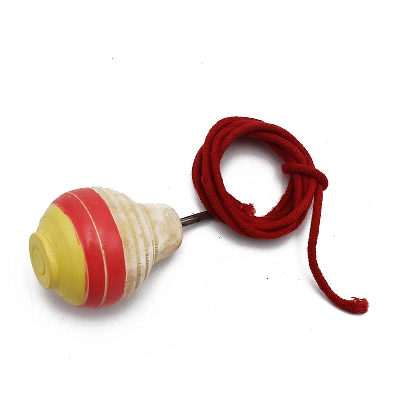 Wooden Spinning Tops  - Combo Set of 2 Pcs (Multicolor )