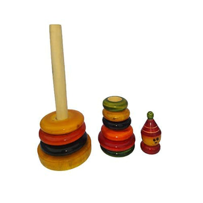 Wooden Stacking Rings Toy for Kids ( Multicolor )