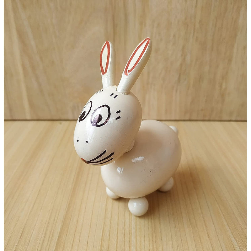 Wooden Spring Head Rabbit Toy for Kids