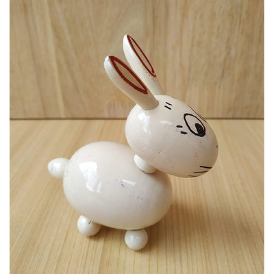 Wooden Spring Head Rabbit Toy for Kids