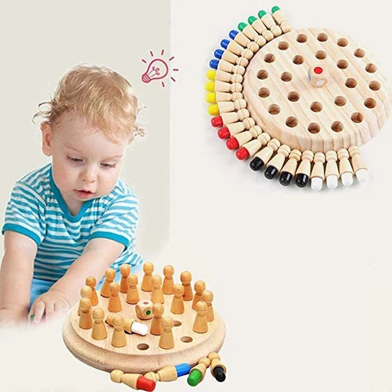 Wooden Memory Match Stick Board Game