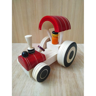 Wooden Push & Pull Toy - Tractor Vehicle