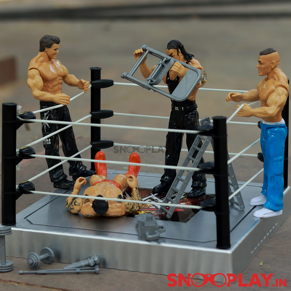 WWF Action Figures Set with Ring