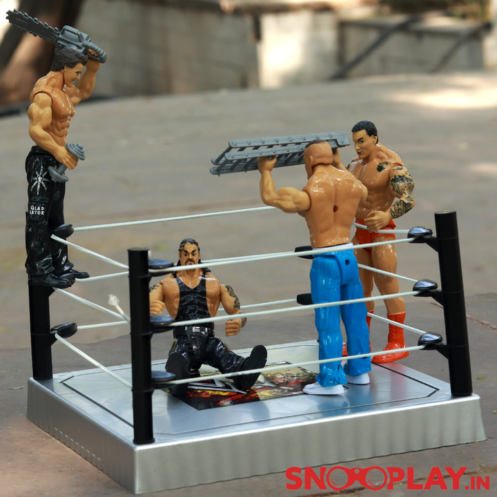 WWF Action Figures Set with Ring